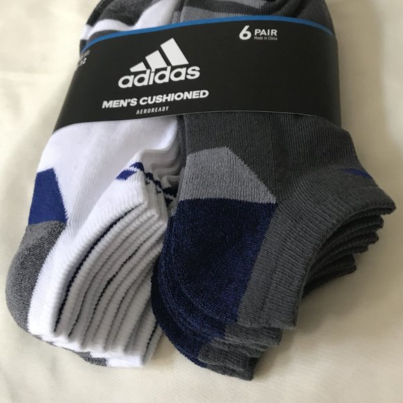 adidas Underwear & Socks New 6 Pack Adidas Mens No Show Socks